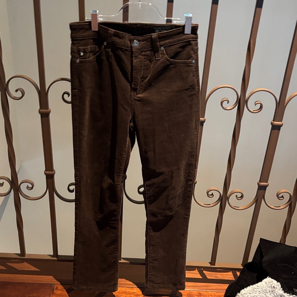 AG Adriano Goldschmied Chocolate Corduroy Trousers